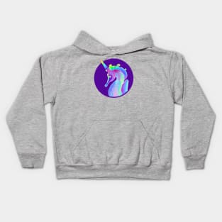 Unicorn Seahorse Artwork Kids Hoodie